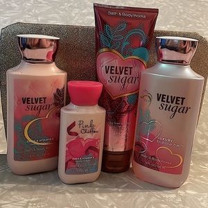NEW! Bath & Body Works Velvet Sugar NEW Lotion Bubble Bath Cream & More Set of 4